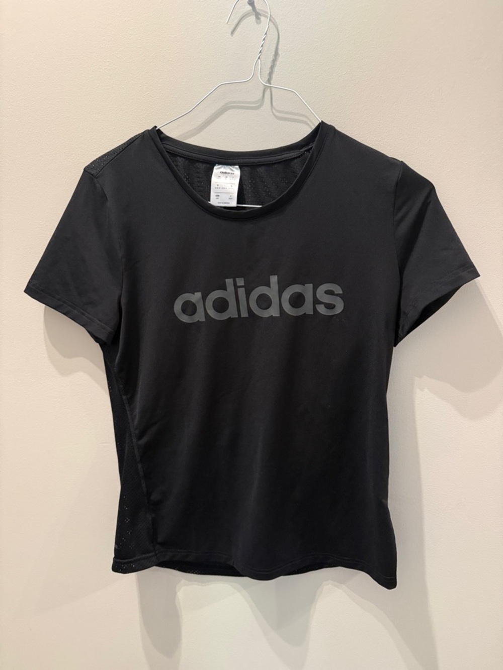 adidas Women’s Black Short-Sleeve Logo Tee